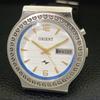 ВИНТАЖНЫЕ МУЖСКИЕ АВТОМАТИЧЕСКИЕ ЧАСЫ ORIENT ЯПОНИЯ С БЕЛЫМ ЦИФЕРБЛАТОМ a700155-5