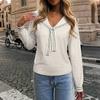 2026 Autumn/Winter Sweet College Style Striped V-Neck Pullover Sweater