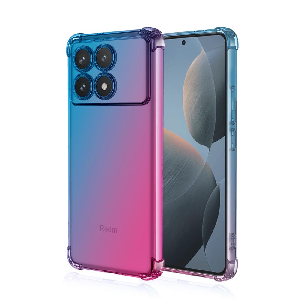 Прозрачный милый градиентный чехол для телефона, тонкий, устойчивый к царапинам, гибкий чехол из ТПУ, противоударный защитный чехол для Xiaomi Redmi K30 Pro K40S K50 K70 Note 8 9S 7