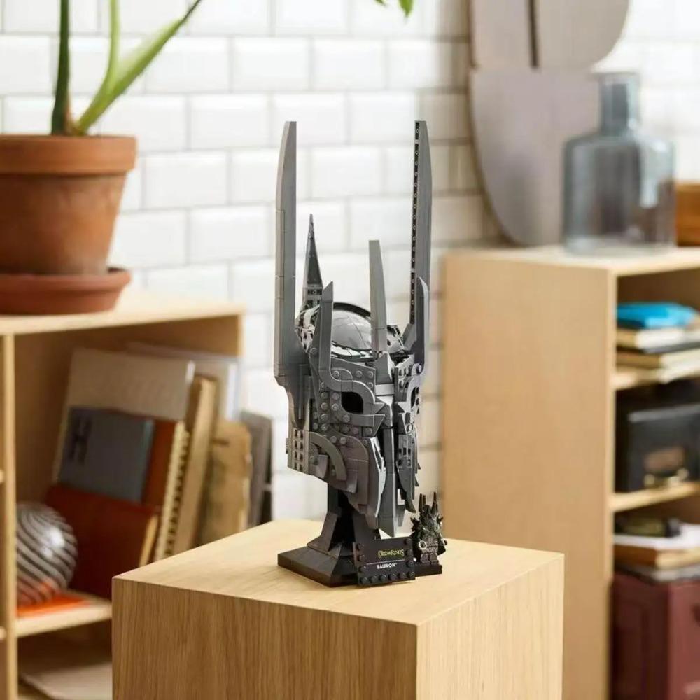 538 деталей Модель шлема Саурона 11373 Строительные блоки DIY Идея Сборка Образовательная игрушка Подарки детям на Рождество