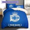 Custom Name Deportivo La Coruna Pattern Bedding Quilt Set  Home Decoration  Gift (1 * duvet cover + 2 * pillowcase  without core)