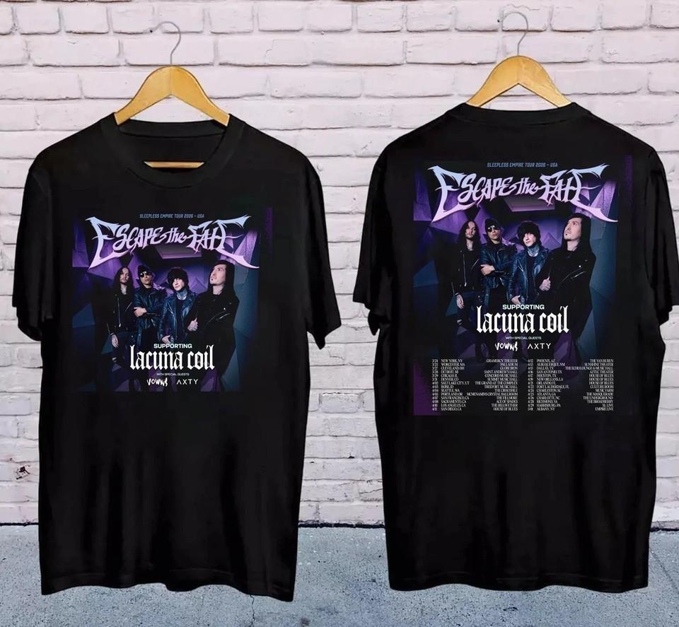 Escape The Fate Sleepless Empire Tour 2026 Унисекс Футболка
