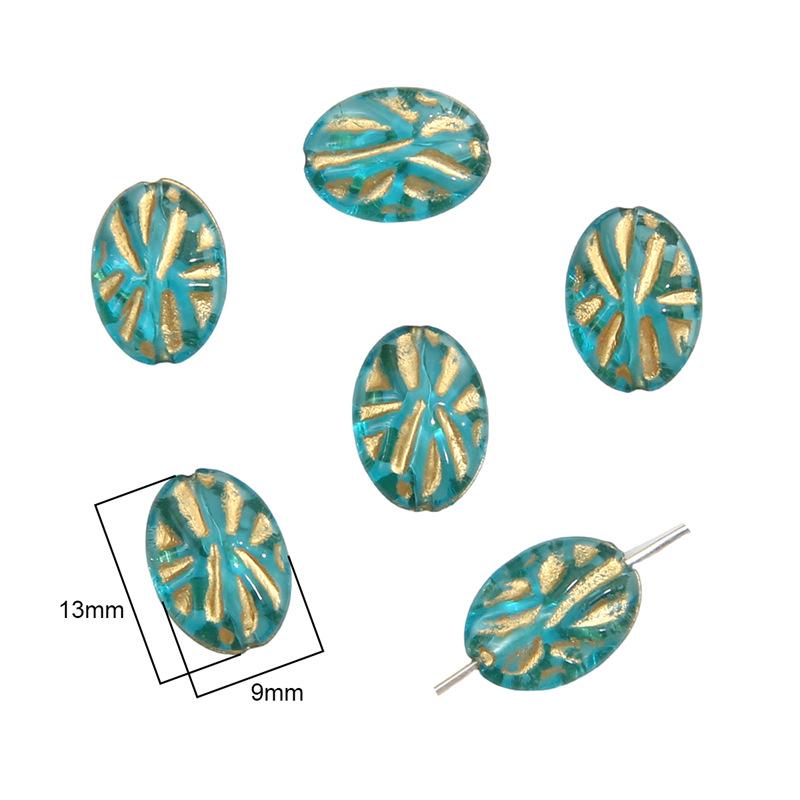 Барочные позолоченные овальные плоские бусины-оливки для изготовления украшений и серег своими руками