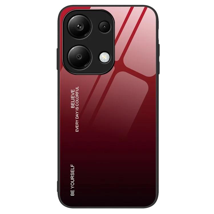 Для Xiaomi Redmi Note 13 Pro 4G/Poco M6 Pro 4G чехол для мобильного телефона из закаленного стекла + ПК + градиентный чехол из ТПУ