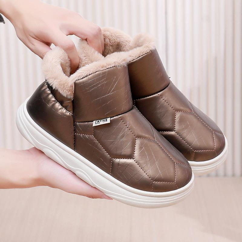 Женские зимние теплые ботинки, тапочки, плюшевые тапочки из пеноматериала с эффектом памяти, домашняя обувь, зимние ботинки для улицы и дома, ботинки с подкладкой из искусственного меха для женщин