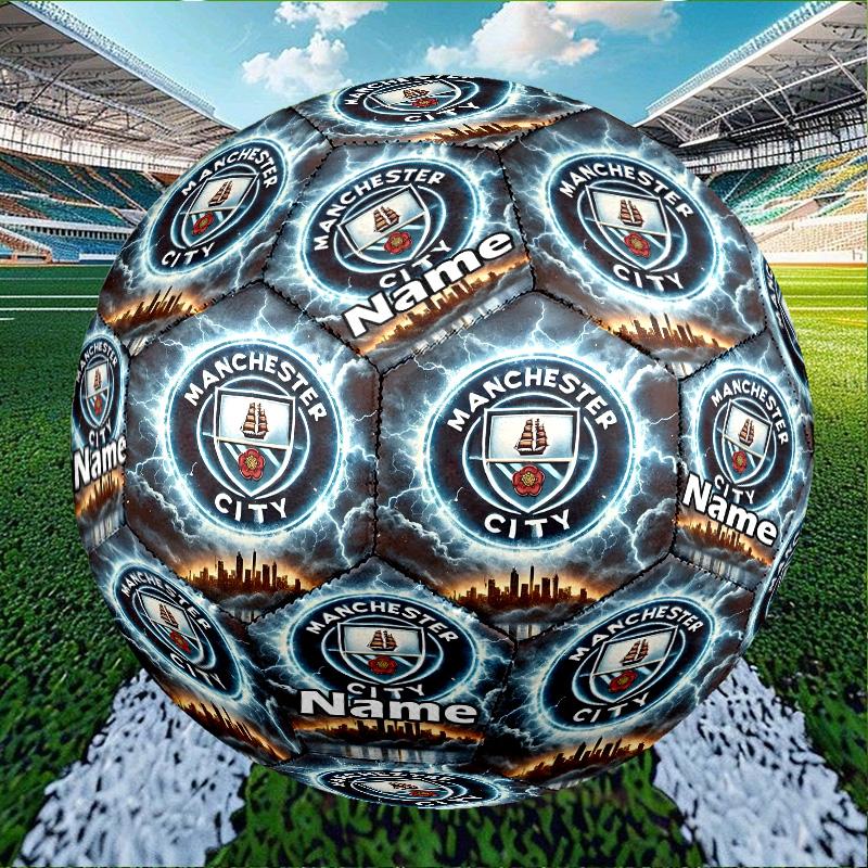 Custom Name Personalized Manchester City FC-A Print Size 5 Soccer Ball Training & Match Football, for Team, Kicking, Gift for Football Enthusiasts