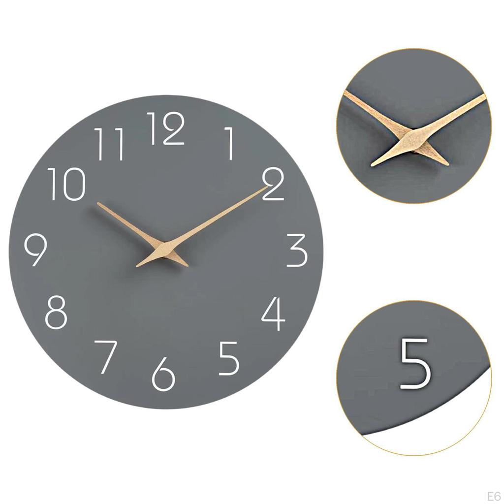 12-дюймовые настенные часы, не тикающие, бесшумные, подвесные, современные, декоративные для