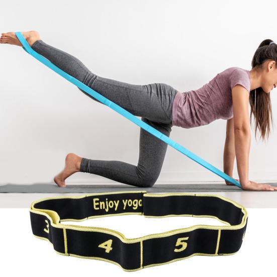 Ремешок для упражнений, растягивающий ремень для йоги, износостойкий многопетлевой дизайн, физиотерапевтический растягивающий ремень, оборудование для упражнений на ноги