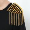 Breastpin Rivet Shoulder Badges Pin Jacket Vintage Brooch Club Tassel Chain Epaulette Men