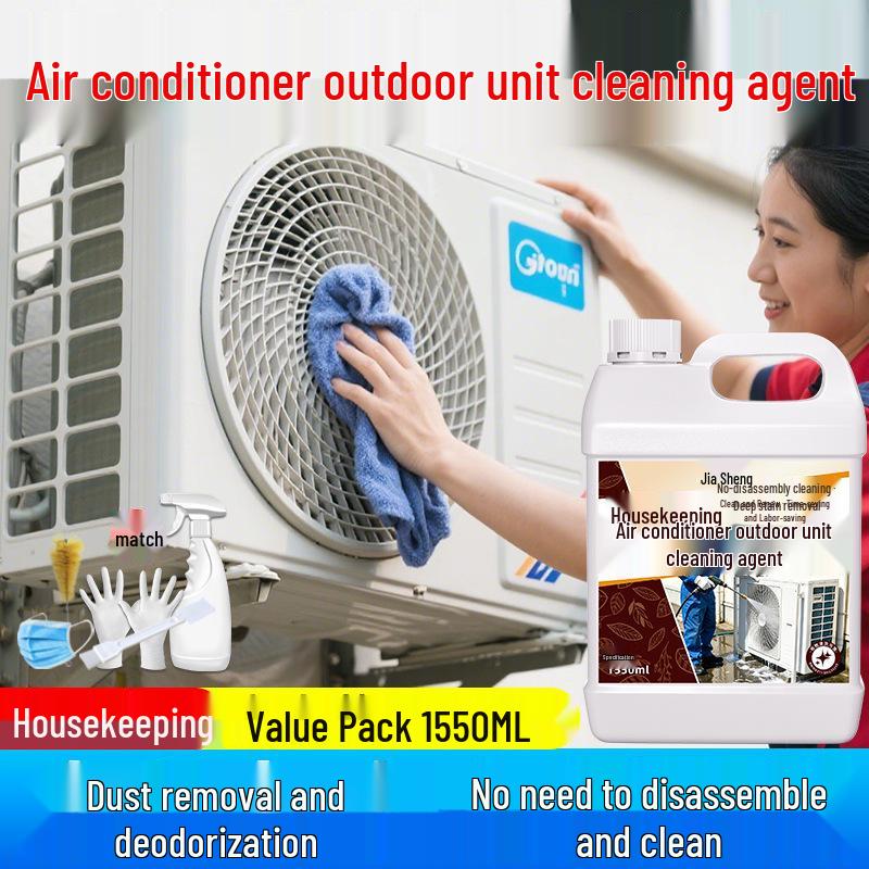 Indoor & Outdoor Air Conditioner Cleaner: Quick, No-Disassembly Stain, Dust & Odor Removal