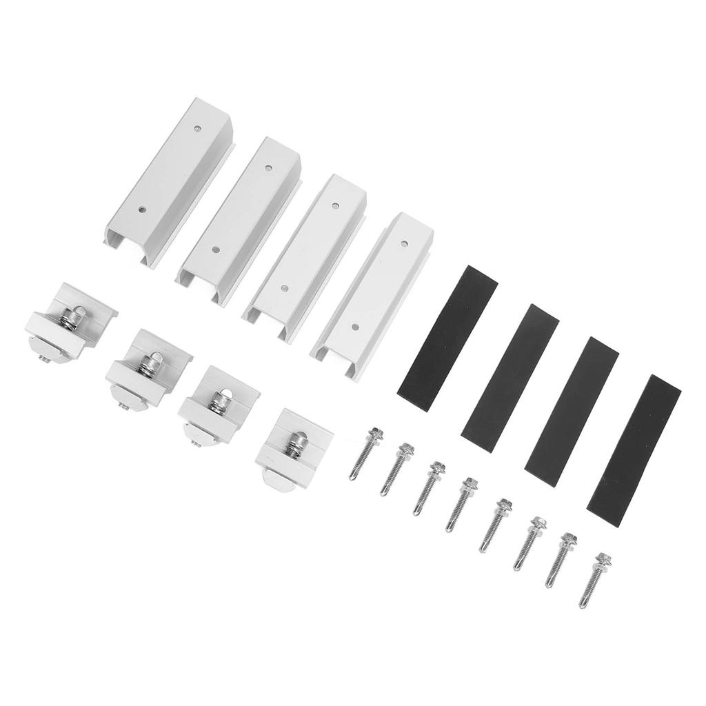 4 Set Solar Panel Mounting Brackets Aluminum Alloy Easy To Install Solar Panel Bracket Clamp Kit for Tin Roof