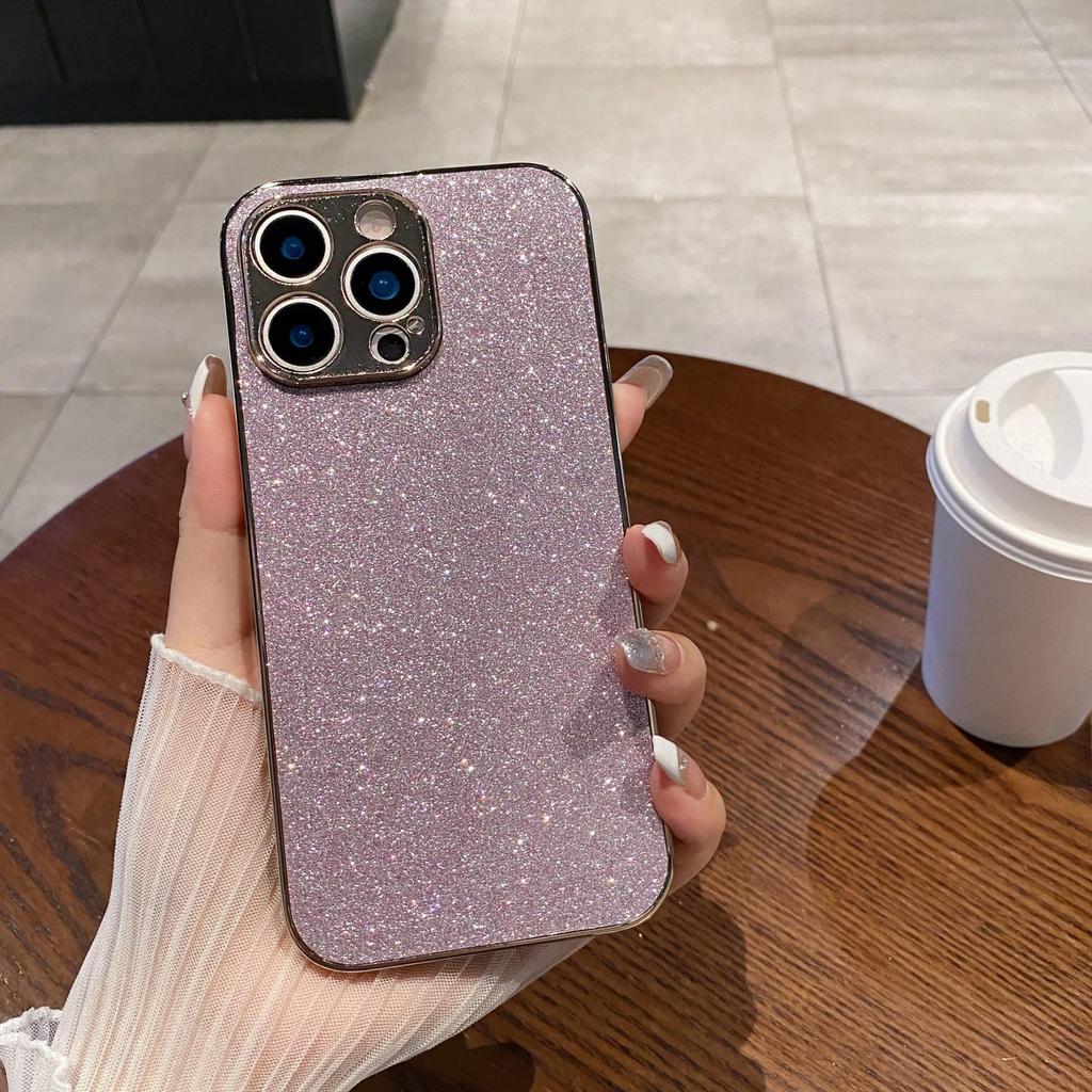 Защитный чехол с блестками «Гипсофила» для iPhone 17: Полное покрытие, легкая роскошь, противоударный дизайн, совместимый с объективом Apple 15.