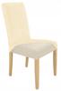 Ecru Velvet Elastic Chair Cover [21Wr]