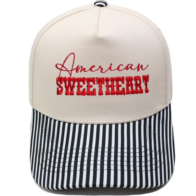 SWEETHEART truck driver hat embroidery color matching baseball cap European and American men's and women's casual retro hat