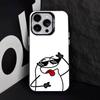 Celular Flork Cute For iPhone 17,16,15,14,13,12,11,Pro,Max,Plus,E,Air,Mini Anti Fall Black Matte Hard Bumper Phone Case
