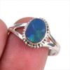 Natural Australian Opal Gemstone Handmade 925 Solid Silver Gift Ring S.9.5 J3c40