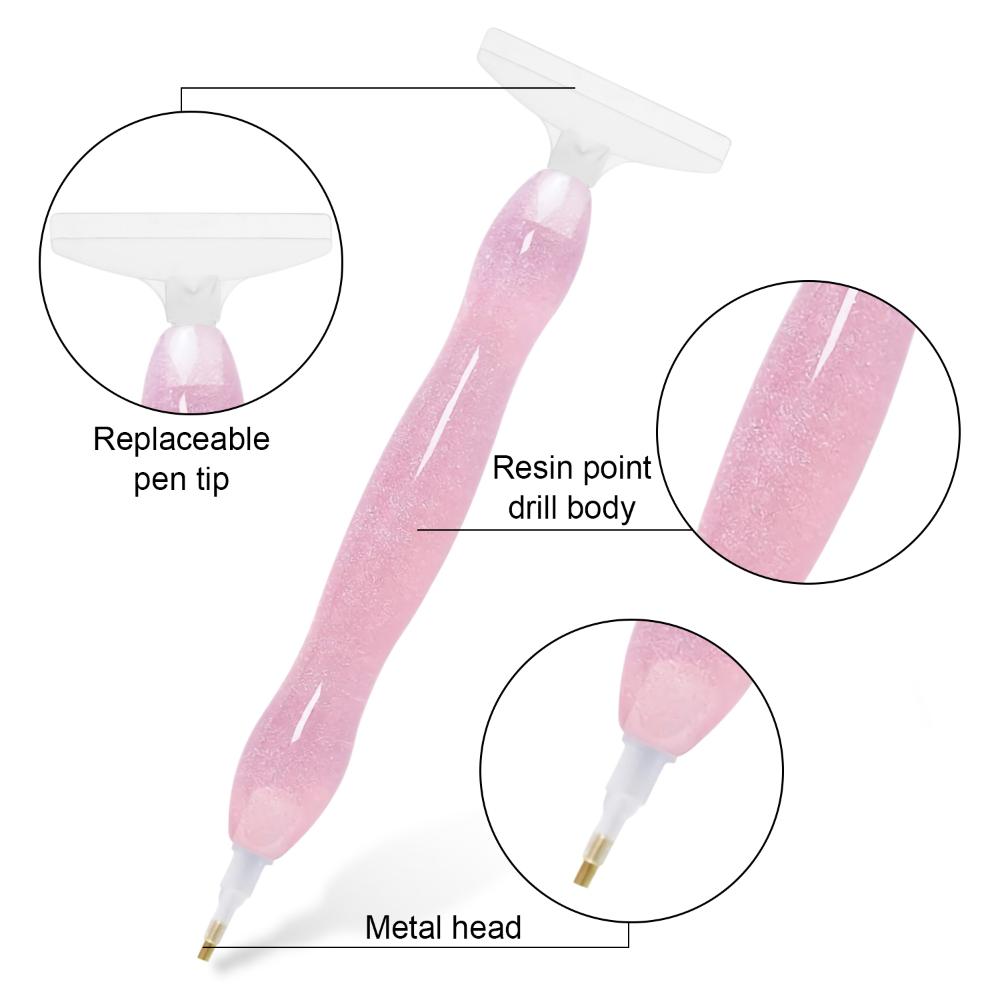 Handmade Resin Cross Stitch 5D Diamond Painting Pen Point Drill Pen Diamond Drawing