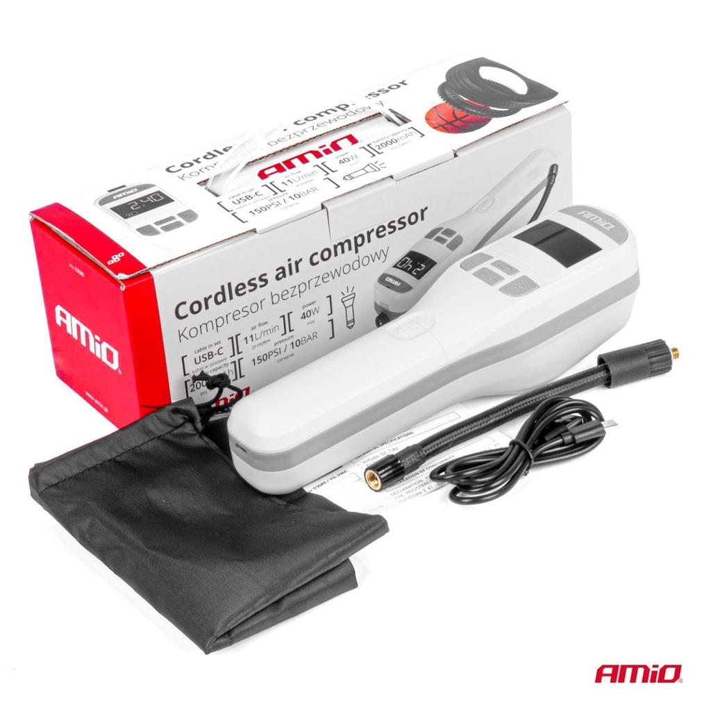 Wireless Car Compressor Electric Bicycle Pump 40W Acomp-19 Amio-03689