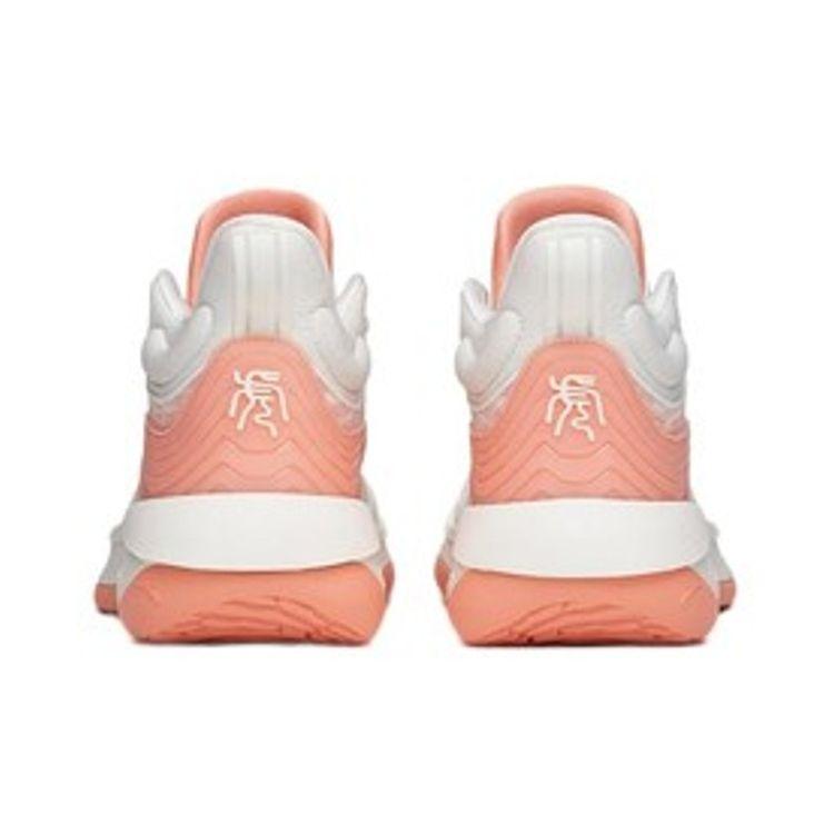 Anta Tiger Roar удобные спортивные амортизирующие нескользящие износостойкие баскетбольные кроссовки средней высоты мужские баскетбольные кроссовки белые розовые 112211601Q-5