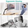 WALI Monitor Arm for Curved Screens from To 33 Lb Weight Adjustable Gas Single Monitor Desk Mount with Grommet VESA Black Ultra-Wide Heavy-Duty 13"