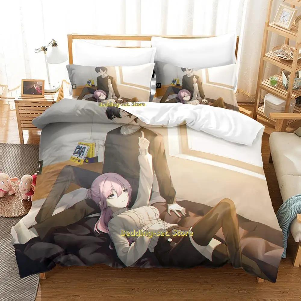 Комплект постельного белья «Shikimori's Not Just a Cutie» с рисунком из мультфильма «Аниме» из трех предметов для взрослых и детей, для спальни, пододеяльники, наборы 3D Kawaii Girls