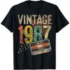 Vintage 1987 38th Birthday Gifts Men Women 38 Year Old T Shirts Humor Streetwear Tee Shirt Short Sleeve Unisex Loose Clothing