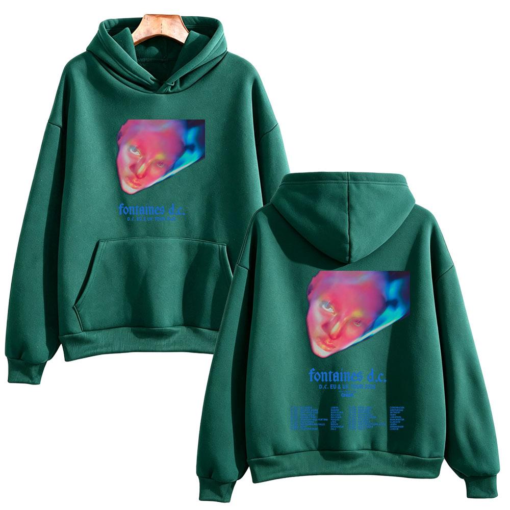 Fontaines D.C. Tour 2026 Hoodies Unisex with Hooded Long Sleeve Sweatshirt Rock Oversized Fan Streetwear Fashion Loose Pullovers