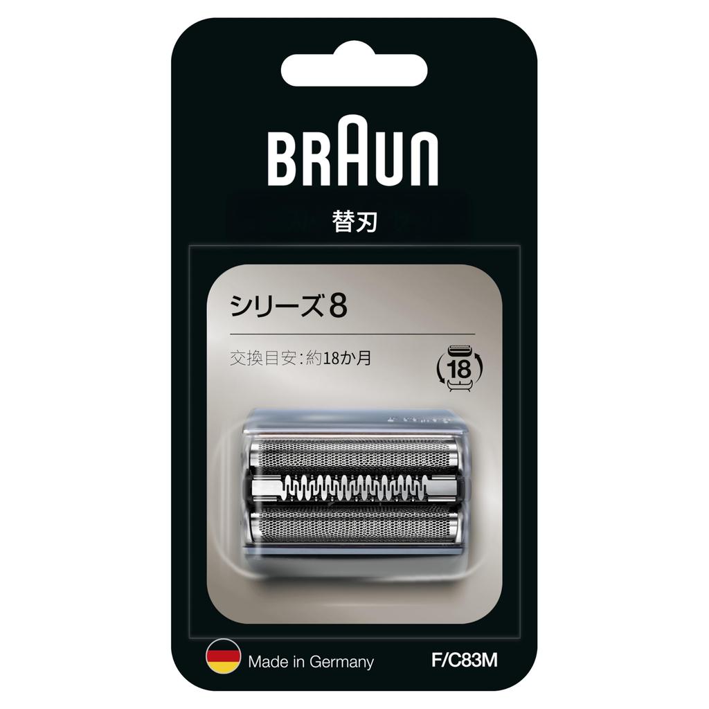 Сменное лезвие для электробритвы Braun Series 8 F C83M-B Серебристое, запас на 1,5 года, с щеточкой