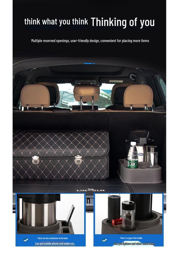 Car Mounted Anti-Tip Thermos Holder and Warmer for Trunk