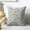 Simple Geo Inlay Pattern Cushion Cover Natural Linen Organic Fabric Double-Sided Printing Breathable Perfect For Home Decor