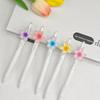 5pcs/Set 0.5Mm Black Ink Ballpoint Pen Set, Cute Flower Quick-Drying Writing Pen, Creative Stationery Set, Suitable for Everyday Office Use, Gift Set