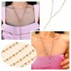 Bohemian Colorful Glass Long Y-Shaped Necklace Metal Body Collarbone Color Holiday Gold Gifts S T2Y0