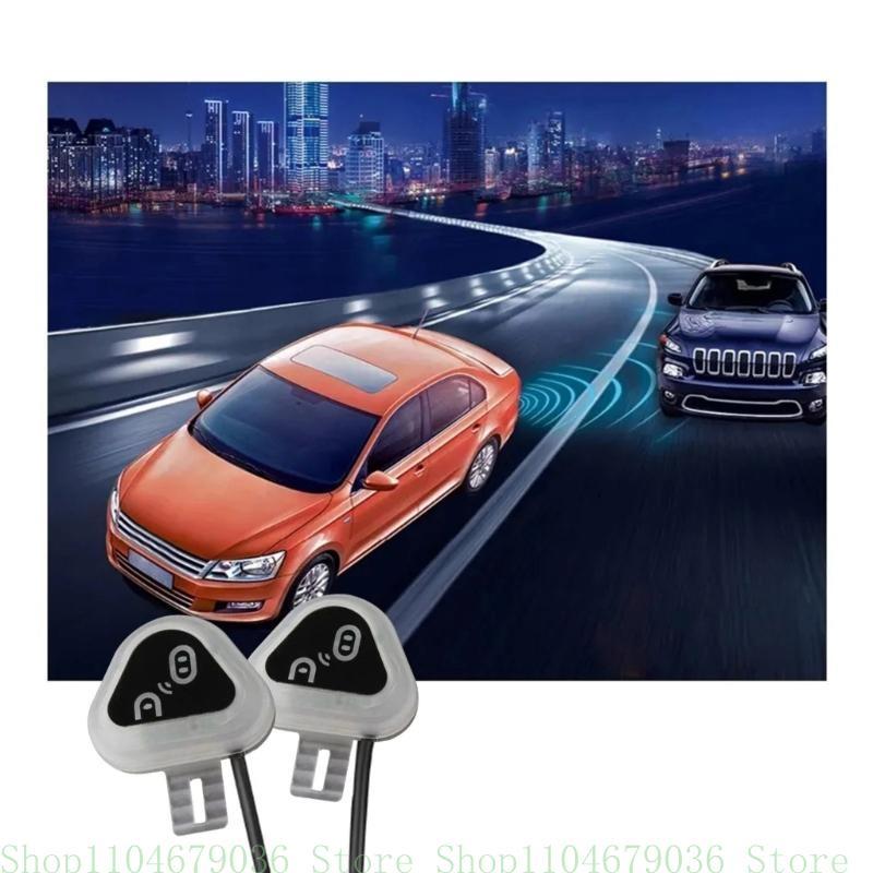 2Pcs Blind Spots Detection System Warning Light Car BSD Lens Light Lamp Safety Driving BSD Accessories Built in Buzzer