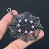 Spider Web Shaped Rose Quartz Gemstone Pure Copper Wire Wrapped Handmade Pendant Jewelry For Her