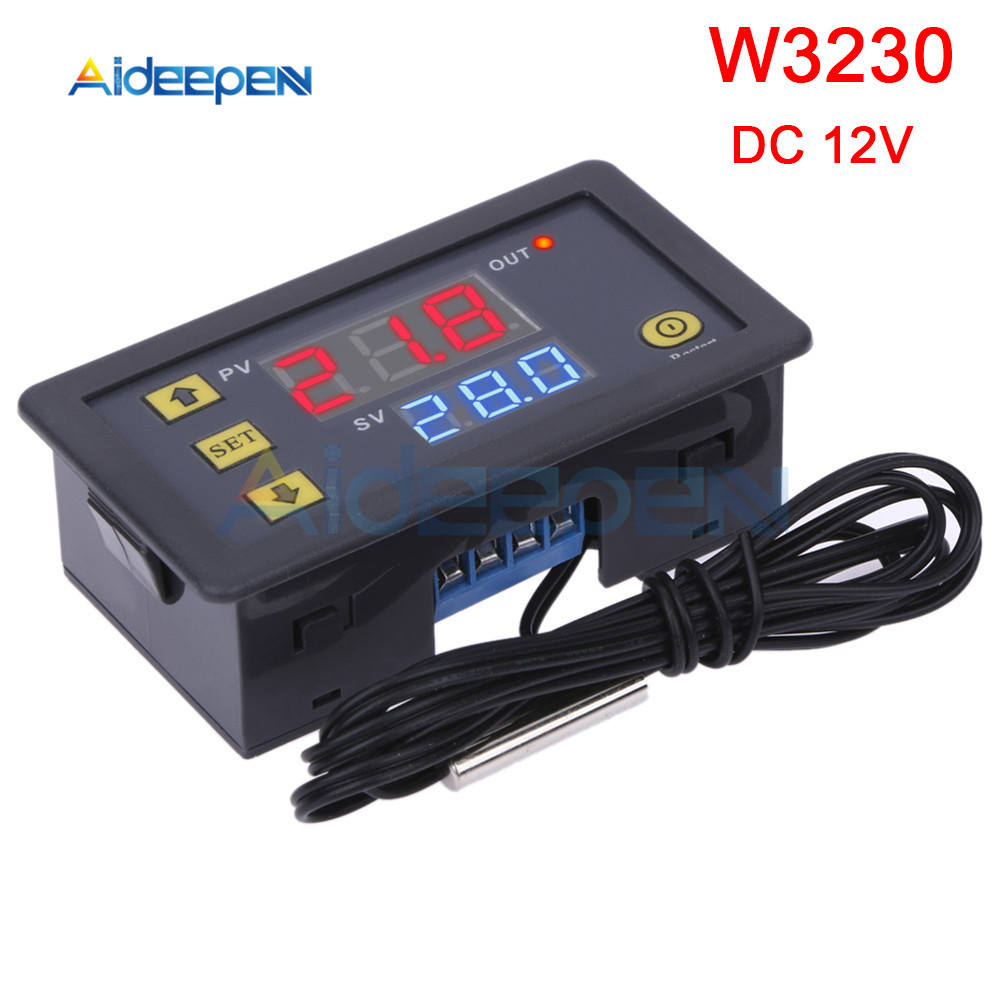 W3001 W3002 W3230 Светодиодный цифровой термостат Контроллер температуры AC 110V-220V DC12V 24V Терморегулятор Управление нагревом и охлаждением