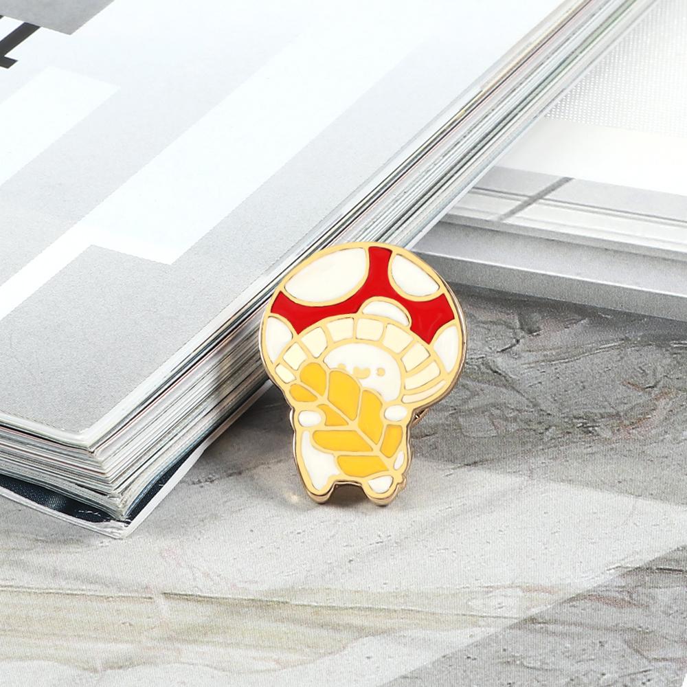 Cartoon Frog Driver Brooch Anime Game Mushroom Dinosaur Animal Enamel Pins BackPack Shirt Lapel Pin Funny Badge Jewelry for Kids