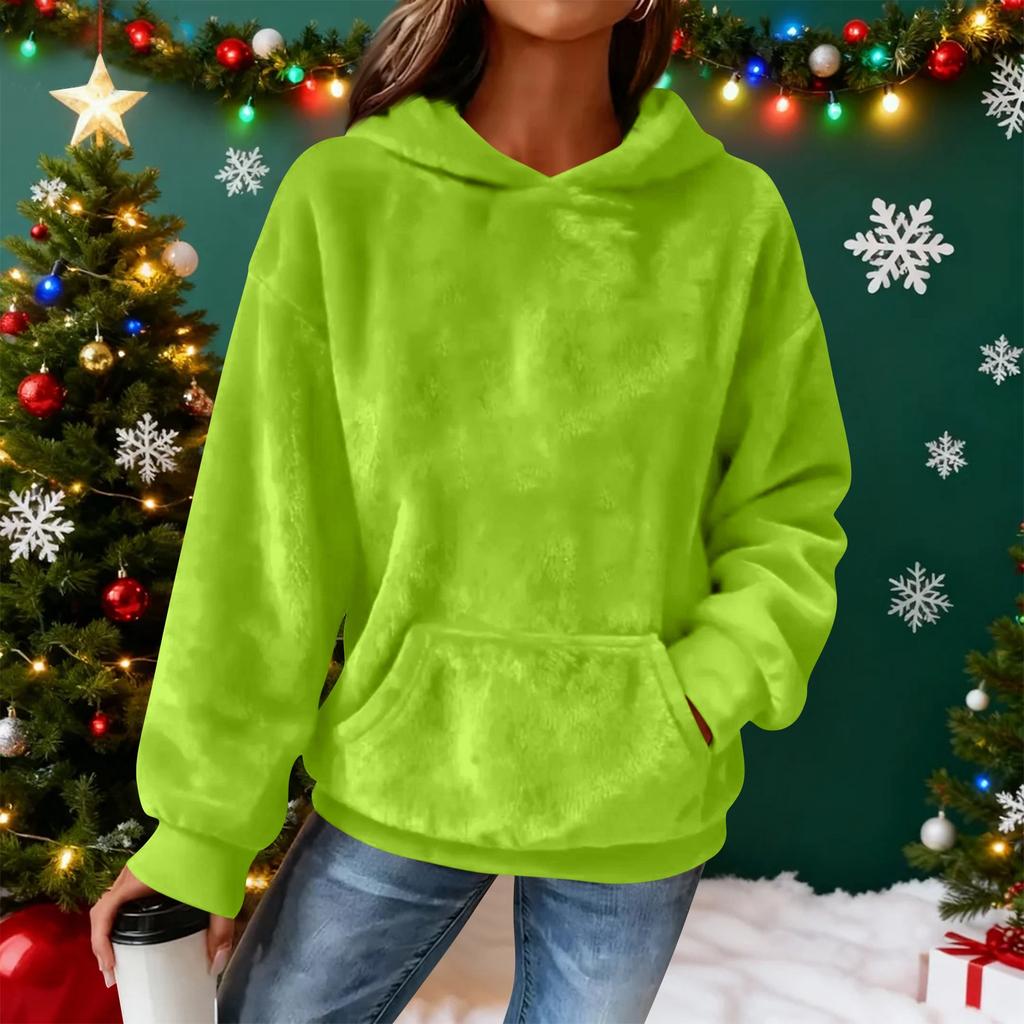 Женский фланелевый топ с капюшоном и длинным рукавом с принтом, толстовка с капюшоном