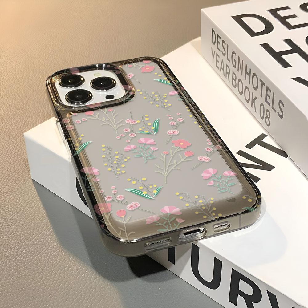 Чехол Для Iphone 16 15 14 Плюс 13 12 17 Про Макс Плюс Мягкий Чехол Маленький Розовый Цветок Для Iphone 11 17 Эйр 16 17 Чехол Funda Cover