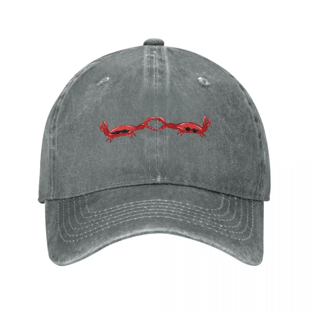 Crab Heart Baseball Cap Anime Uv Protection Solar Hat Icon Trucker Cap Girl Unisexs