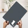 Minimalist White Cat on Gray Background Printing Poster Customized Retro Wall Art Vintage Metal Signs for Room Custom Plate Home
