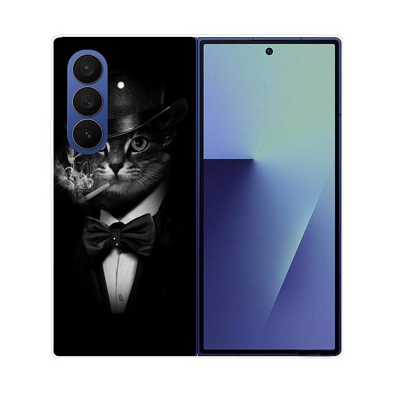 Прозрачный складной чехол для телефона Samsung Galaxy Z Fold 6 7 Прозрачная ударопрочная жесткая крышка из ПК для Samsung Z Fold7 Fold6 Чехол Capa