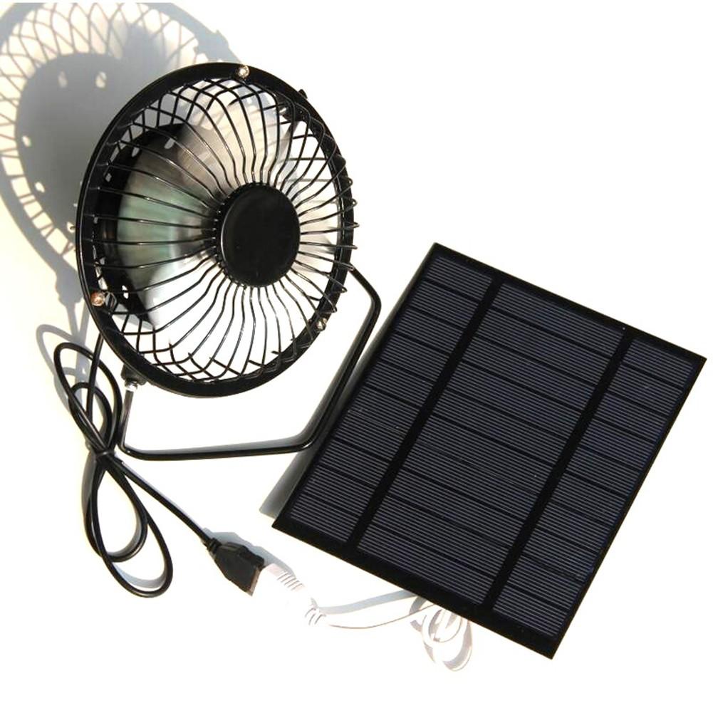 Portable USB Solar Fan Solar Exhaust Fan Solar Panel Powered Fan