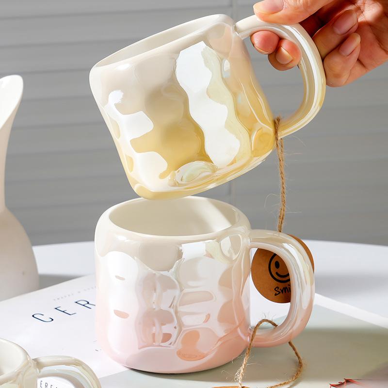 Персонализированная красочная высококачественная керамическая кружка большой емкости с поясом для девочек, деловой небольшой подарочный креативный кружка