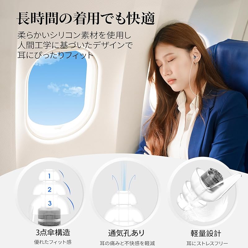 Quietide Ear Plugs Plane Airplane Earplugs Barometric Pressure Adjustment Barometric Earplugs With Adjustment Function Hearing Impairment Prevention