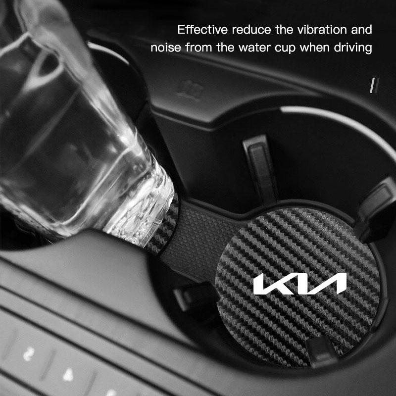 EKSP2 Car Interior Cup Holder Coaster Anti Slip Waterproof Pad Valve For KIA EV6 Stinger RIO Sorento Picanto Ceed Borrego Syros K4 K5
