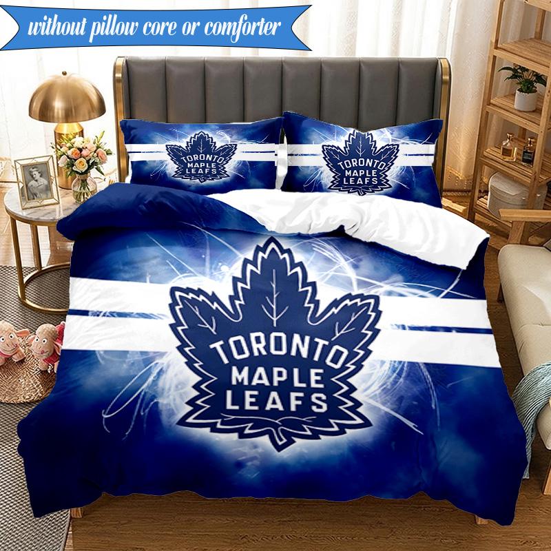 3PCS Maple Leafs Printed Bedding Set For Bedroom dormitory, Includes 1 Duvet Cover & 2 Pillowcases for All Seasons Home Decor Fan gifts