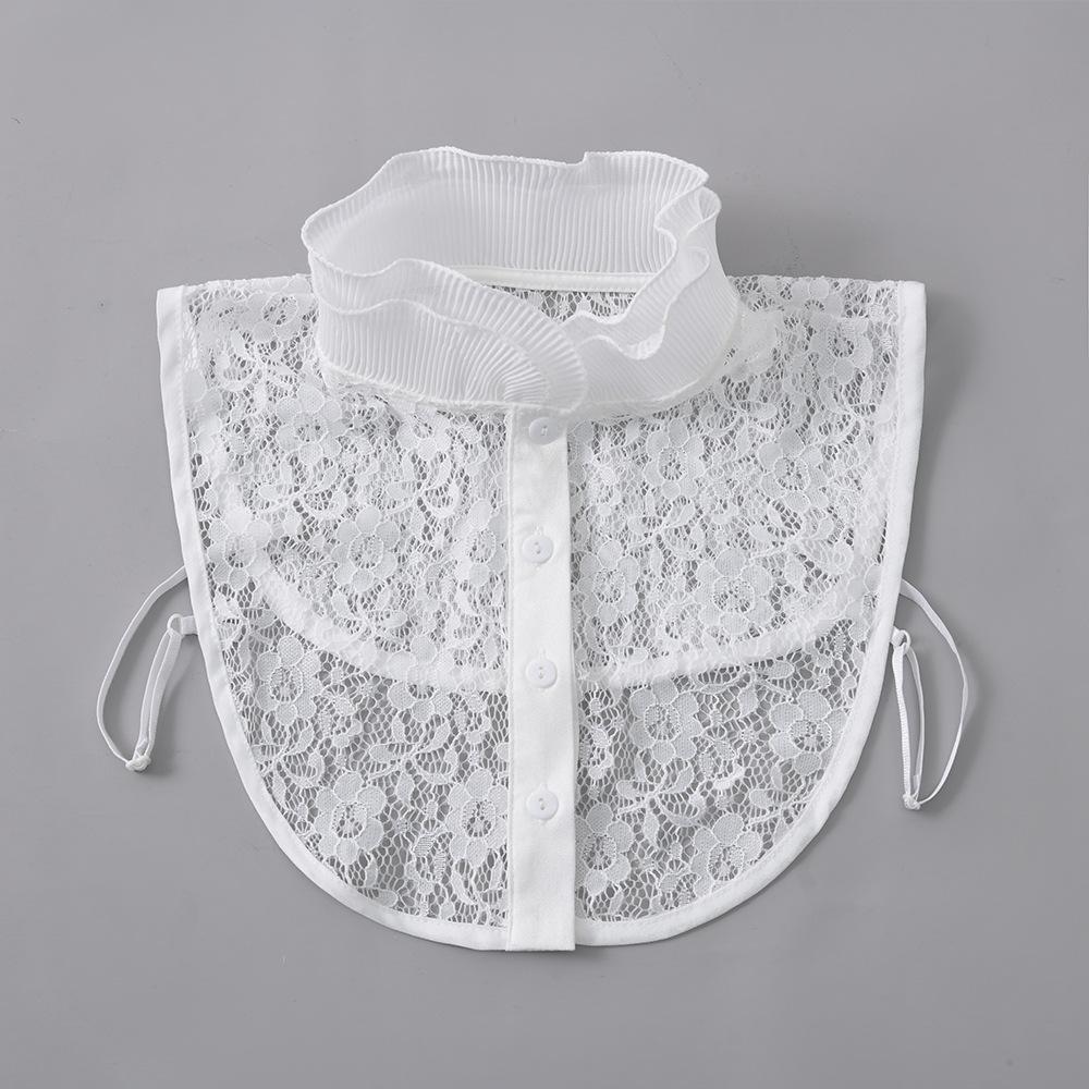 Поддельный воротник с сетчатым краем, универсальный поддельный воротник, кружевной поддельный воротник для женщин с воротником рубашки свитера