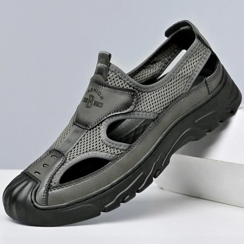 Новые мужские сандалии летние модные полые дышащие удобные легкие пляжные туфли сетчатые повседневные туфли на открытом воздухе Erkek Ayakkabı