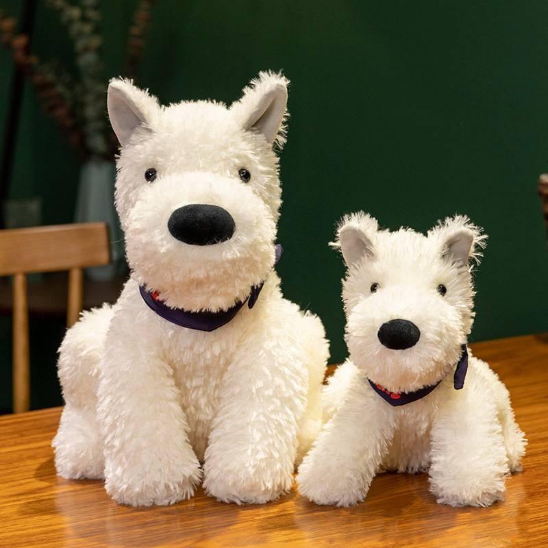 Cute West Highland White Terrier Plush Doll Fluffy Stuffed Animal Ideal For Birthdays And Special Occasions
