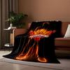 Sunrisers Hyderabad Fiery Logo Design print blanket soft and cozy perfect for the living room bed sofa or a nap,gift